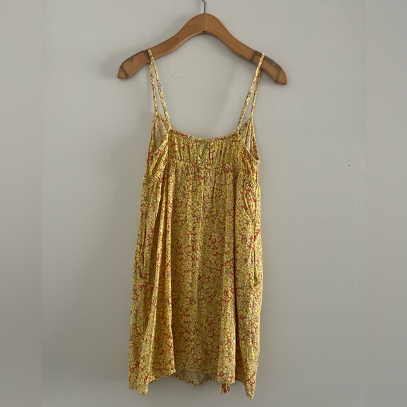 Wild Fable Neon Floral Mini Dress W/ Pockets & slits Sz S (Fits XS) - Picture 2 of 4